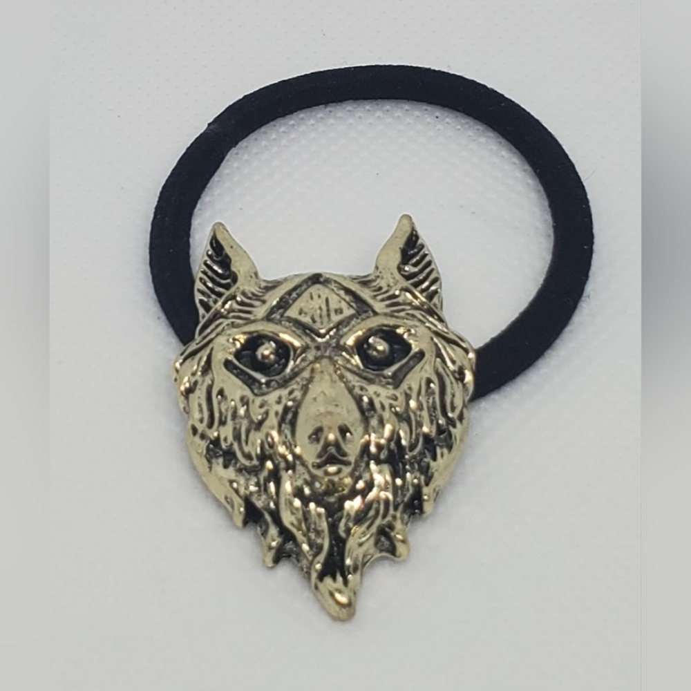1pcs Viking Metal Wolf Hair Tie